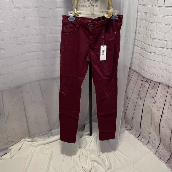 AG Adriano Goldschmied Women's Protege Vintage Jean, Plum Wine Torn, 30, NWT!!! - Picture 3 of 12